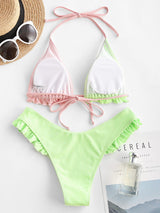 Bañador Bikini Neon Top Ajustable