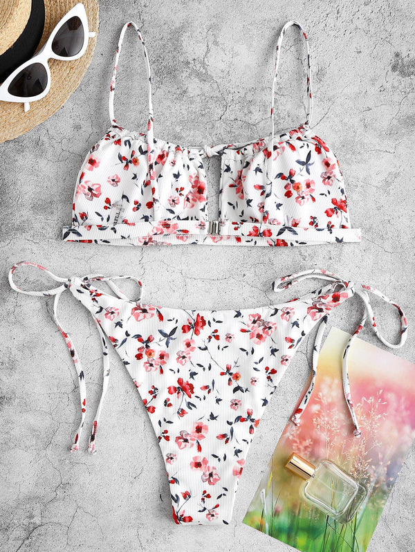 Bañador Bikini Estampado Con Flores