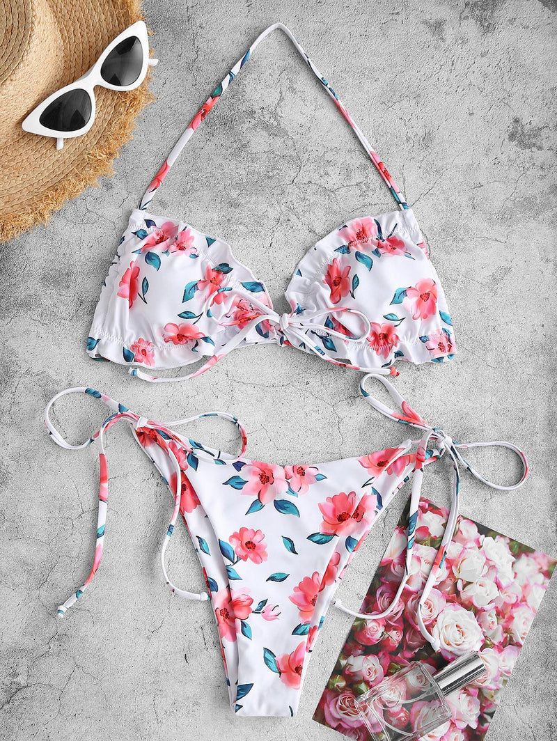 Bañador Bikini Estampado En Flores