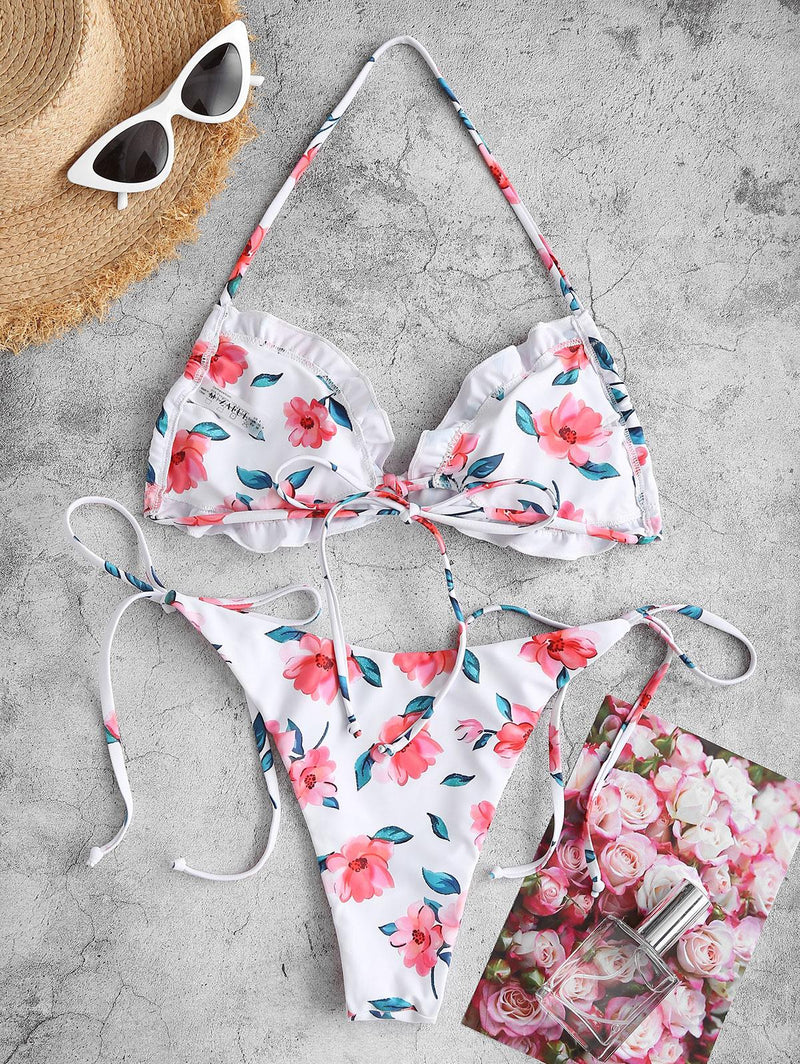 Bañador Bikini Estampado En Flores