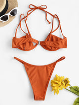 Bañador Bikini Top Con Varillas Tirantes Cruzados