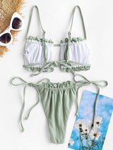 Bañador Bikini Light Green Tiros Adjustables